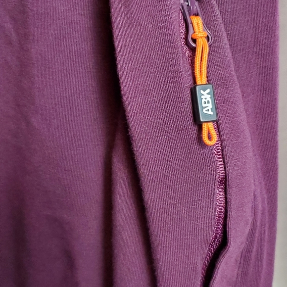 Women's abk Hooded Pullover Pink Orange Burgundy Mountain Size M Hiking Climbing - Picture 14 of 14